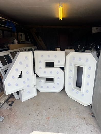 Light up LED numbers
