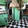Retro Vintage MidCentury Floorlamp with Scallop shade Image 2