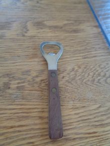 Vintage Wooden Handled Bottle Opener for Sale