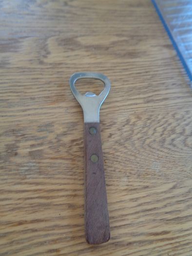 Vintage Wooden Handled Bottle Opener for Sale