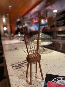 Danish mid century giraffe ornament collectible table toothpick holder