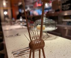 Danish mid century giraffe ornament collectible table toothpick holder