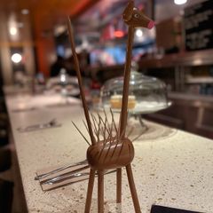 Danish mid century giraffe ornament collectible table toothpick holder