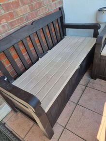 keter 2 garden storage benches