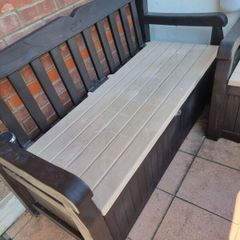 keter 2 garden storage benches