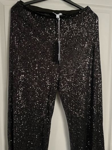 Sequin wide leg trousers size 12 White Label the White company BNWT