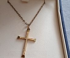 9ct gold Cross necklace