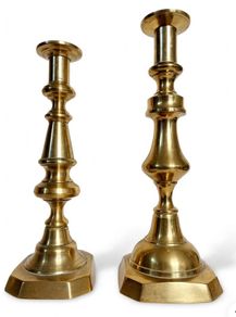 vintage brass candle holders
