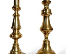 vintage brass candle holders