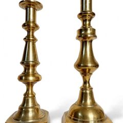 vintage brass candle holders