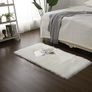 Super Soft Fluffy Faux Sheepskin Rug, Shaggy Silky Plush Carpet For Bedrooms Rugs Living Room Kids Rooms Decor Bedside Rugs (27.5 x 53.1 inch, White) Image 6