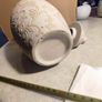 Beige Patterned Swirl Ginger Jar. Image 9