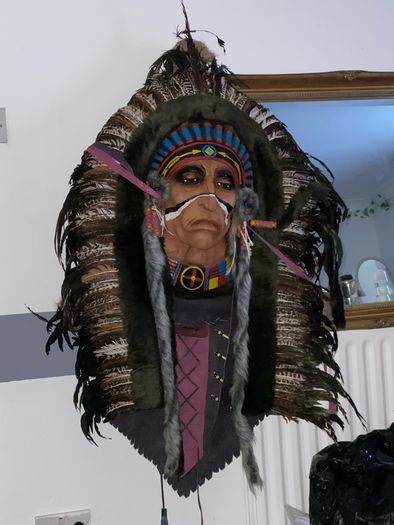 Antique Navajo Indian Head Figurine