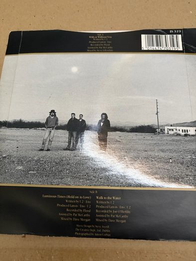 U2 vinyl single. Irish pressing