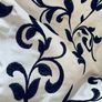 Ivory and Black Faux Silk Curtains 3 Pairs Available 86"w x 85"d Image 9