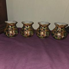 Set of 4 Hand Painted Chinese vases