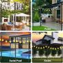 4pack 3M String Light Pole, Metal Outdoor String Light Pole, Suitable for Courtyard,Backyard,Garden,Patio,Party,Wedding Hanging Light Pole,Rustproof and Sturdy with Hooks. Image 2