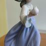 VINTAGE Lladro Nao Porcelain Figurine Girl with Dove Image 2