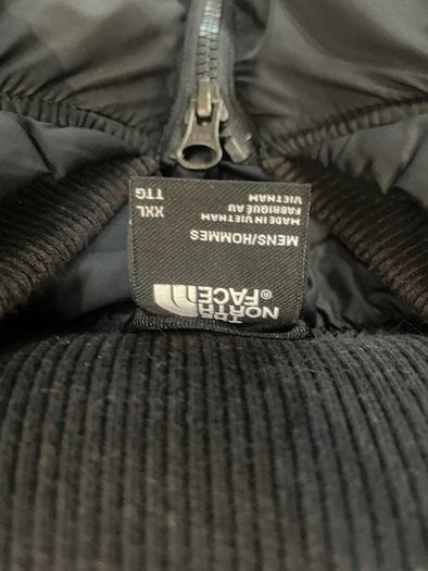 The North Face Black White No Hood Parka USED XXL