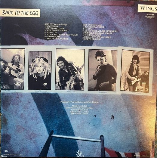 Paul Mc Cartney & Wings. Original 1979 Irish release of back to the egg with original inner sleeve in good + condition