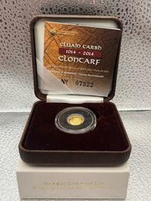 0.5gram Fine Gold Proof Battle of Clontarf 2014 Coin.