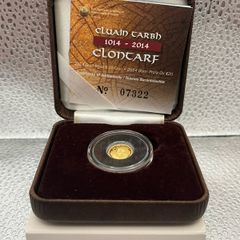 0.5gram Fine Gold Proof Battle of Clontarf 2014 Coin.
