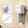 Multi Plug Adopter, Plug Extension with Independent Switches, 4 Way Plug Adapter UK Built-in Surge Protector, 4 in 1 Wall Socket Plug Extender with 180 Degree Rotation Button Image 4