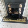 Ornate Vintage Brass Fire Fender Image 2