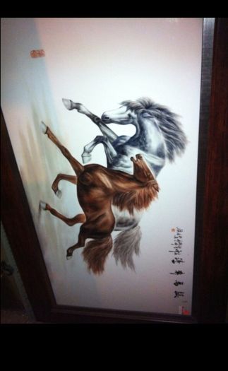 Hand Painting ceramic Horse picture