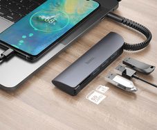 Connect Type-C to 3 USB 3.0+SD+TF Converter