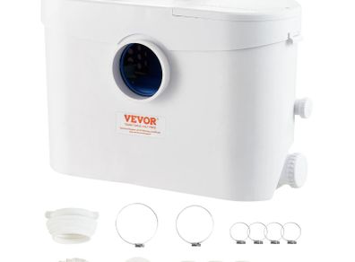 Macerator Pump, 700W, 9600 L/h Flow, 32.8 ft/10 m Head, Macerator Sewerage Sump Pump with 3 Water Inlets for Toilet, Basement, Kitchen, Sink, Shower, Bathtub Waste Water Disposal Upflush Machine
