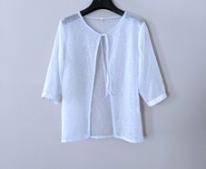 Light Blue Half Sleeve Shawl / Shrug