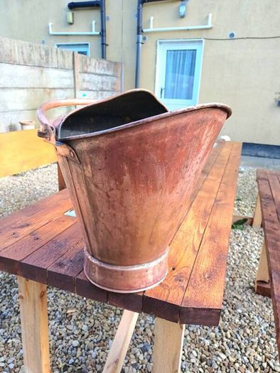 Vintage Handmade Copper Bucket