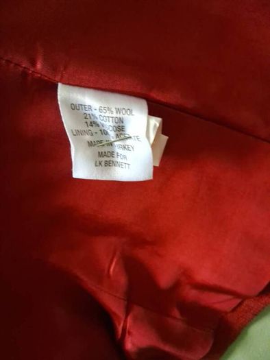 LK Bennett Short Cherry Red Jacket 12