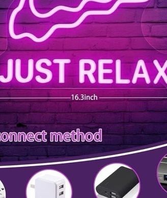 SALE Just Relax Neon Sign,Neon Light Sign Powered by USB with Switch