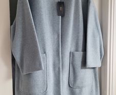 PAUL COSTELLOE powder blue oversized bucket coat Sz L - Fit 16-18UK - Bnwt Rrp 195