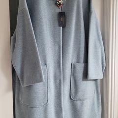 PAUL COSTELLOE powder blue oversized bucket coat Sz L - Fit 16-18UK - Bnwt Rrp 195