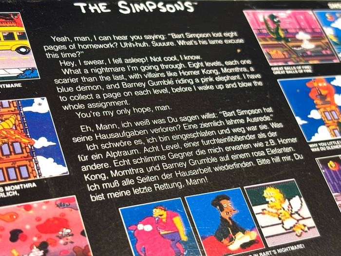 The Simpsons Barts Nightmare for SNES - Boxed