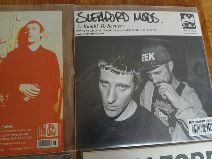 Sleaford Mods Vinyl lot plus Promo bag.