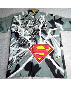 Superman Changes Short Sleeve Shirt Mens Size Medium -rare Retro Vintage 1990,s