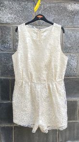 Lace Teddy Playsuit, Fully Lined, Size 14