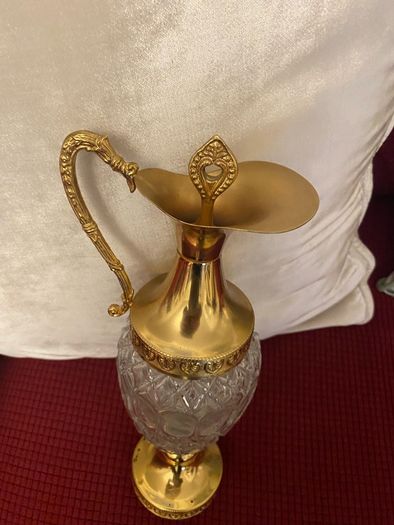 Vintage Crystal Claret Jug