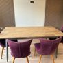 Walnut table chairs and bench (from EZ Furniture) for  sale Image 5