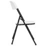 Folding Garden Chairs 4 pcs HDPE White Image 2