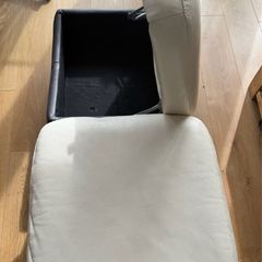 2 Cream Padded Seat Cushions