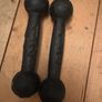 Cast Iron Dumbbell Set + Plates + Spinlock Bars Image 3