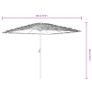 Garden Parasol with LED Lights Image 10