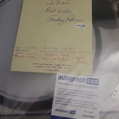 Smokey Robinson signed page with Coa