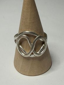 Handmade sterling silver ring size N1/2