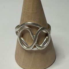 Handmade sterling silver ring size N1/2